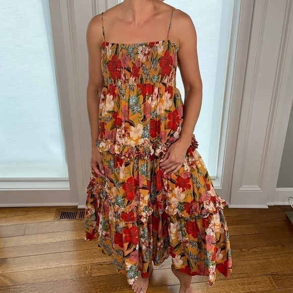 Nicholas floral dress with a full skirt. - Picture 4 of 6